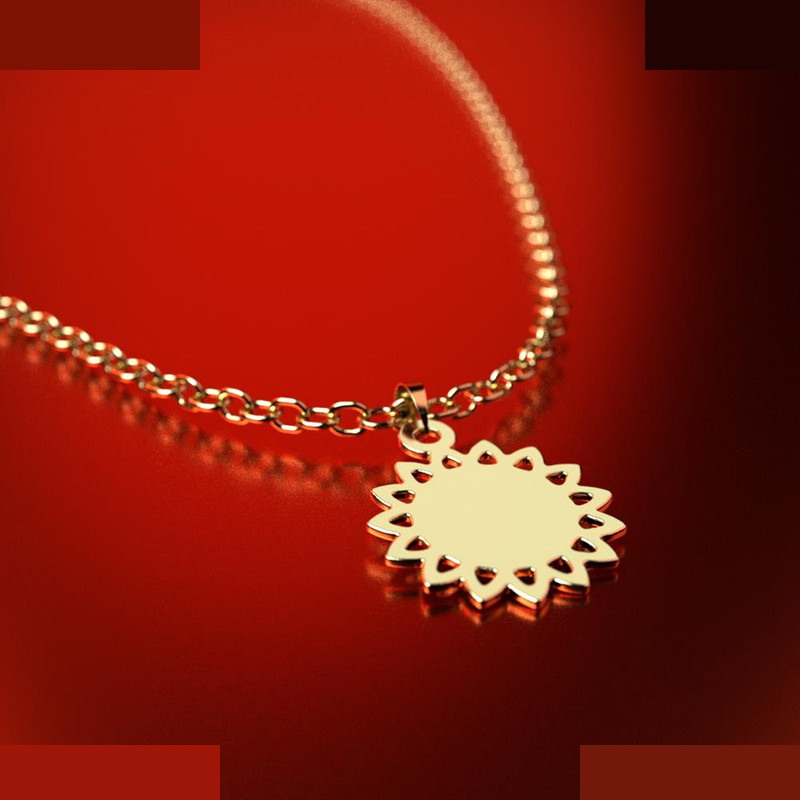 نیم ست طلا 18 عیار زنانه مدوپد مدل گل کد NA10763