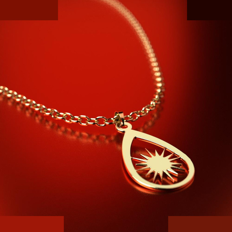 نیم ست طلا 18 عیار زنانه مدوپد مدل اشک کد NA11104