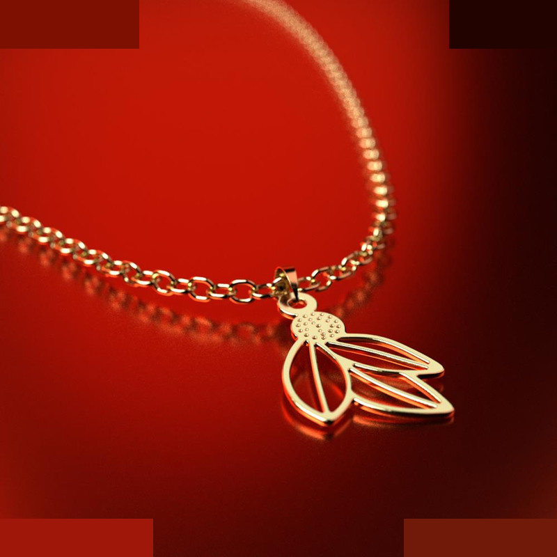 نیم ست طلا 18 عیار زنانه مدوپد مدل برگ کد NA11123