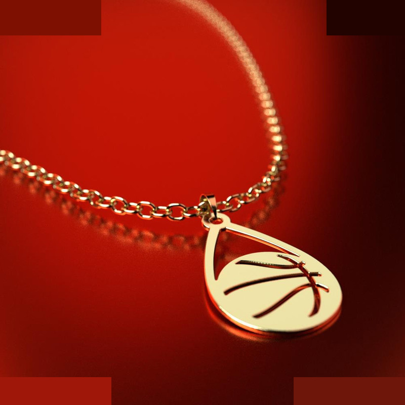 نیم ست طلا 18 عیار زنانه مدوپد مدل  بسکتبال کد NA11261