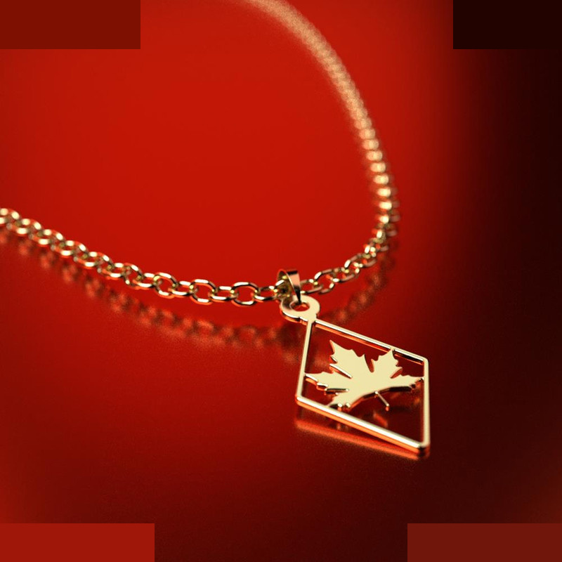 نیم ست طلا 18 عیار زنانه مدوپد مدل برگ کد NA11351