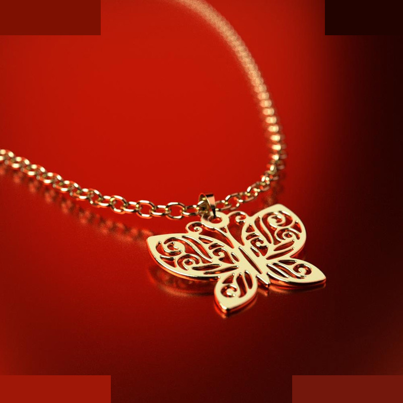 نیم ست طلا 18 عیار زنانه مدوپد مدل پروانه کد NA11420