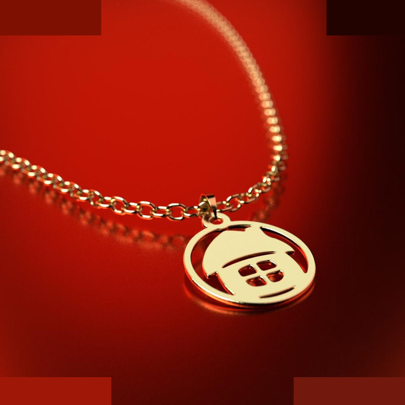 نیم ست طلا 18 عیار زنانه مدوپد مدل خانه کد NA11472