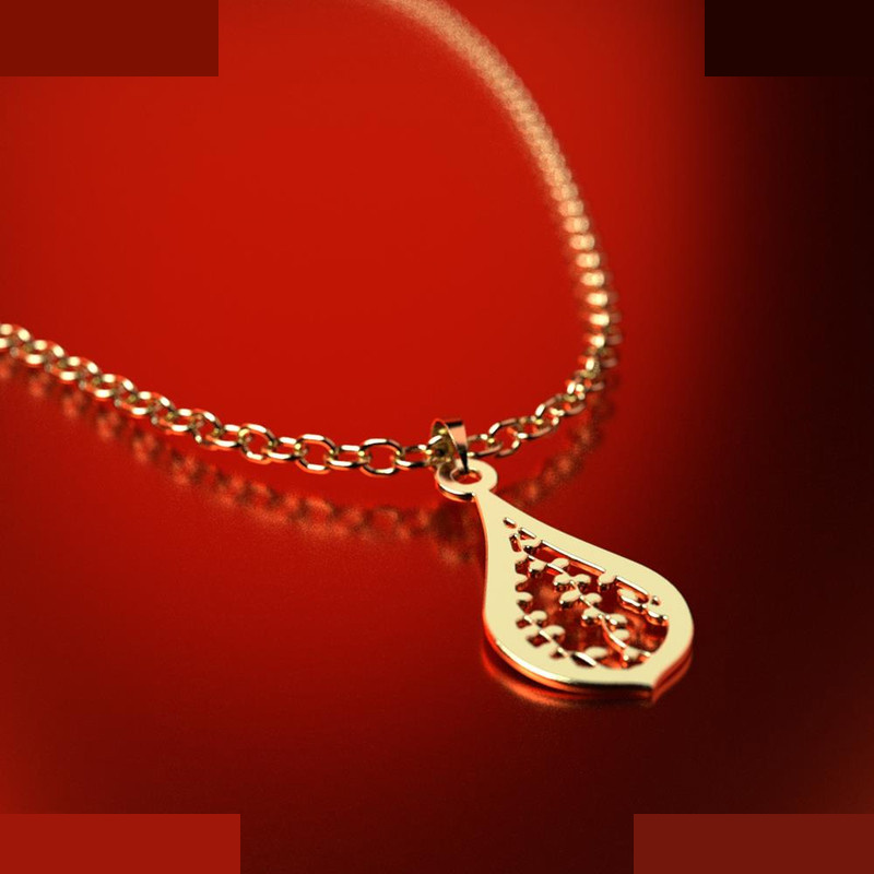 نیم ست طلا 18 عیار زنانه مدوپد مدل اشک کد NA11489