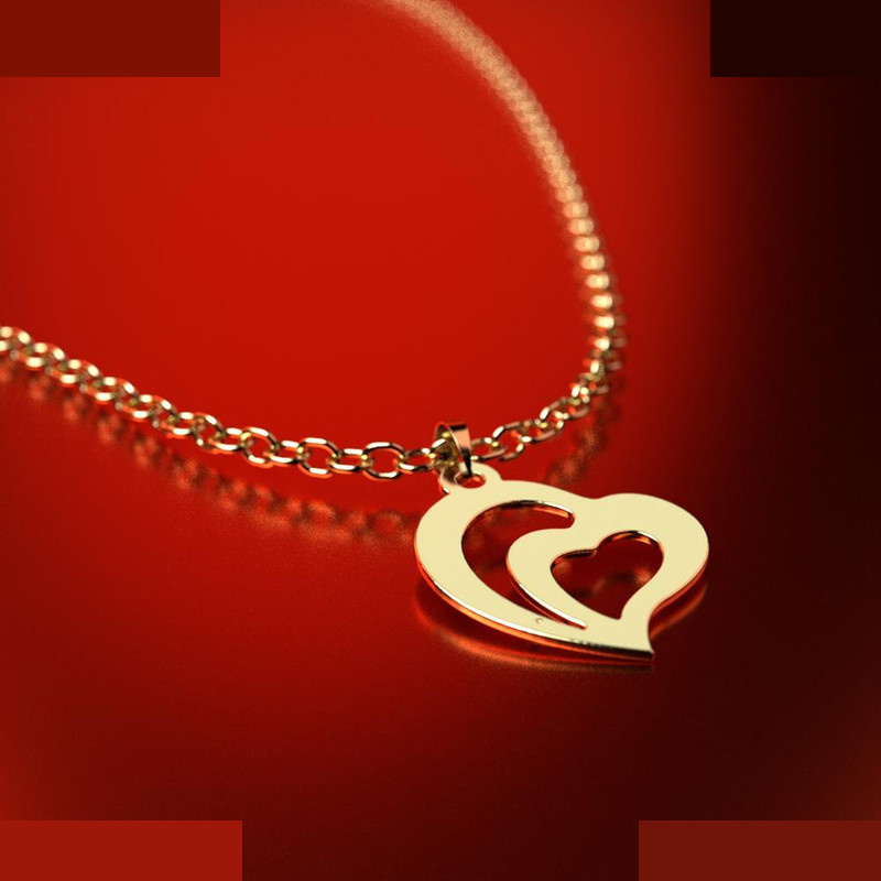 نیم ست طلا 18 عیار زنانه مدوپد مدل قلب کد NA11656