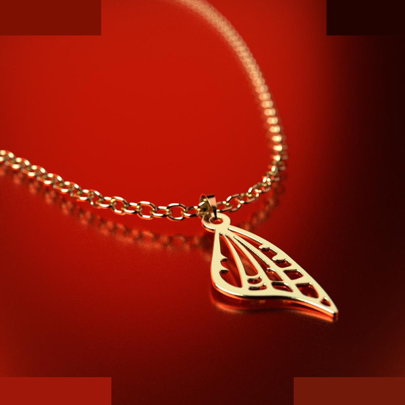 نیم ست طلا 18 عیار زنانه مدوپد مدل بال پروانه کد NA11793