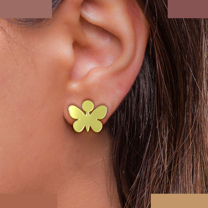 گوشواره طلا 18 عیار زنانه مدوپد مدل پروانه کد GA1-10442 گوشواره طلا 18 عیار زنانه مدوپد مدل پروانه کد GA1-10442