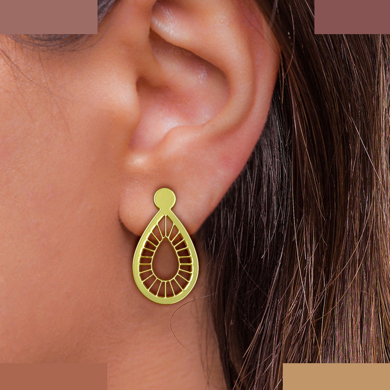 گوشواره طلا 18 عیار زنانه مدوپد مدل اشک کد GA1-10573 گوشواره طلا 18 عیار زنانه مدوپد مدل اشک کد GA1-10573