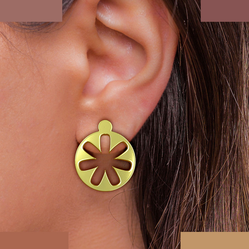 گوشواره طلا 18 عیار زنانه مدوپد مدل گل کد GA1-10951 گوشواره طلا 18 عیار زنانه مدوپد مدل گل کد GA1-10951