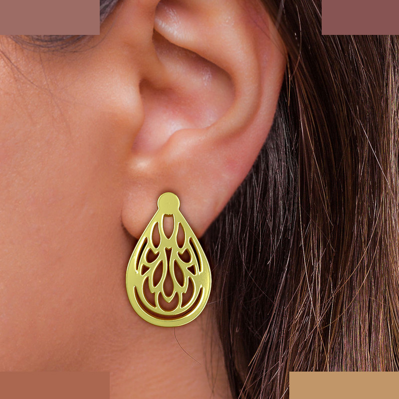 گوشواره طلا 18 عیار زنانه مدوپد مدل اشک کد GA1-10994 گوشواره طلا 18 عیار زنانه مدوپد مدل اشک کد GA1-10994