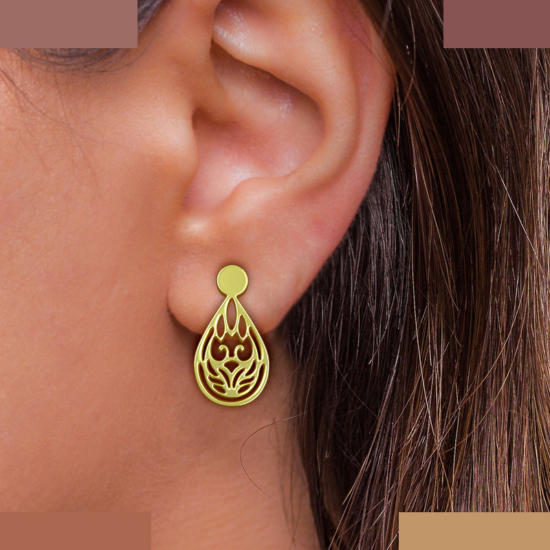 گوشواره طلا 18 عیار زنانه مدوپد مدل اشک کد GA1-11056 گوشواره طلا 18 عیار زنانه مدوپد مدل اشک کد GA1-11056