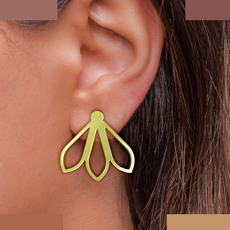 گوشواره طلا 18 عیار زنانه مدوپد مدل گل کد GA1-11077 گوشواره طلا 18 عیار زنانه مدوپد مدل گل کد GA1-11077