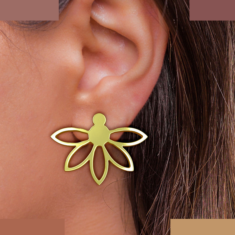 گوشواره طلا 18 عیار زنانه مدوپد مدل گل کد GA1-11082 گوشواره طلا 18 عیار زنانه مدوپد مدل گل کد GA1-11082