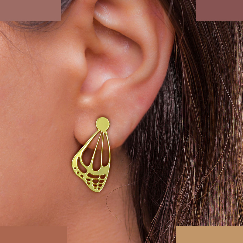 گوشواره طلا 18 عیار زنانه مدوپد مدل بال پروانه کد GA1-11133 گوشواره طلا 18 عیار زنانه مدوپد مدل بال پروانه کد GA1-11133