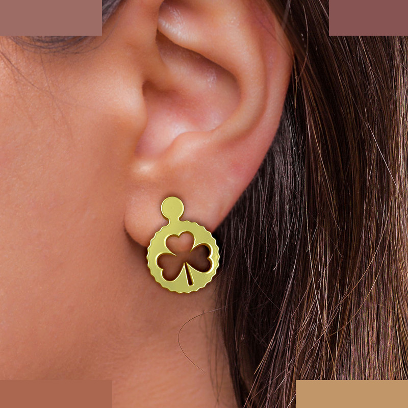 گوشواره طلا 18 عیار زنانه مدوپد مدل برگ کد GA1-11186 گوشواره طلا 18 عیار زنانه مدوپد مدل برگ کد GA1-11186