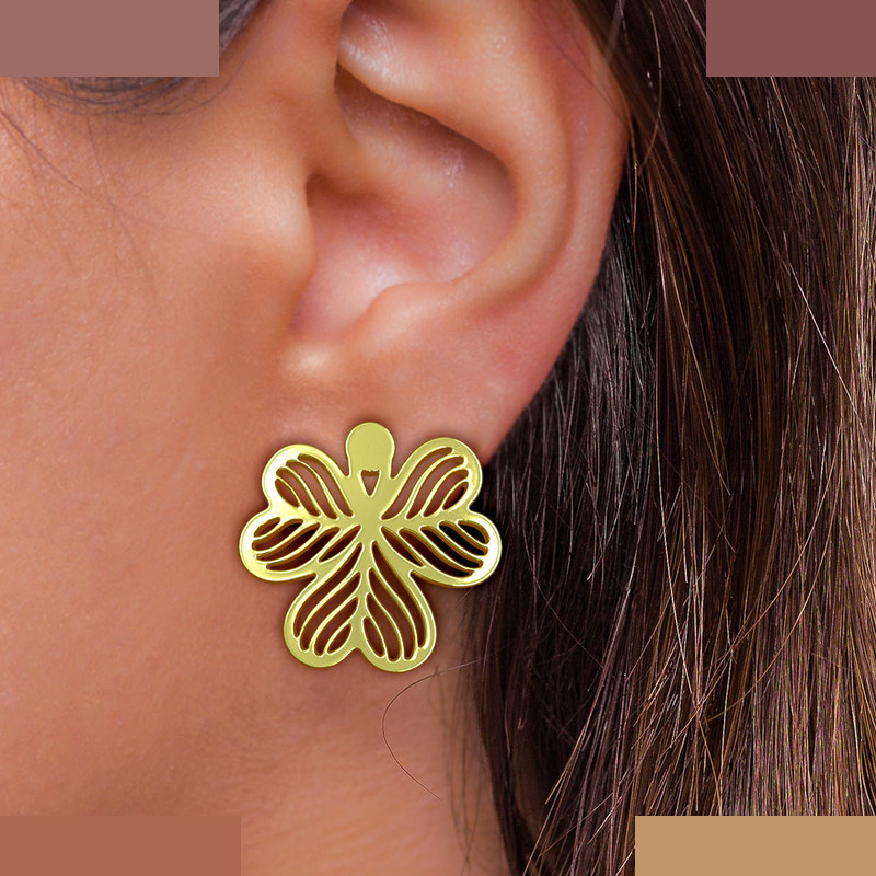 گوشواره طلا 18 عیار زنانه مدوپد مدل گل کد GA1-11390 گوشواره طلا 18 عیار زنانه مدوپد مدل گل کد GA1-11390