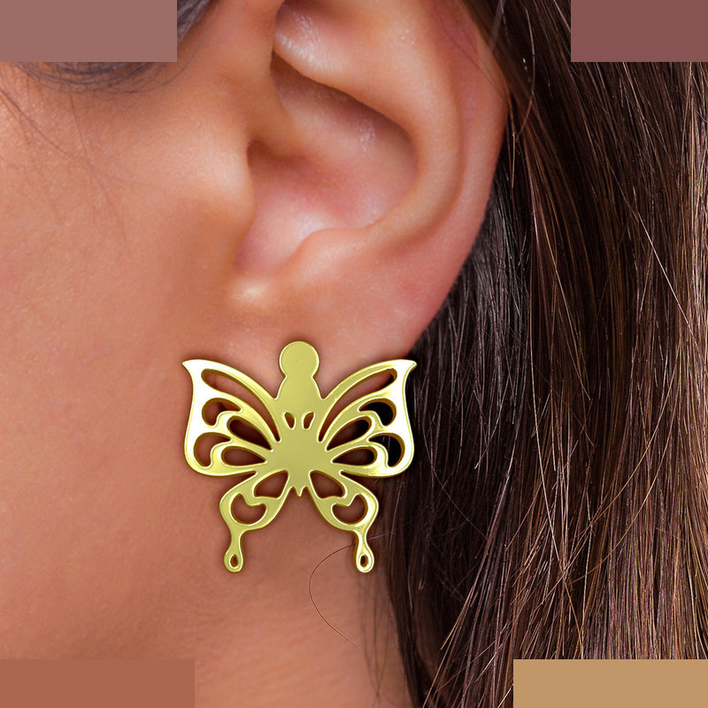 گوشواره طلا 18 عیار زنانه مدوپد مدل پروانه کد GA1-11397 گوشواره طلا 18 عیار زنانه مدوپد مدل پروانه کد GA1-11397