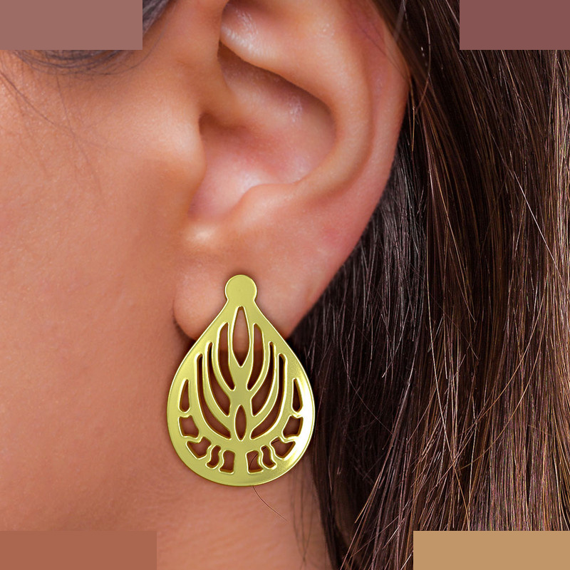 گوشواره طلا 18 عیار زنانه مدوپد مدل اشک کد GA1-11398 گوشواره طلا 18 عیار زنانه مدوپد مدل اشک کد GA1-11398