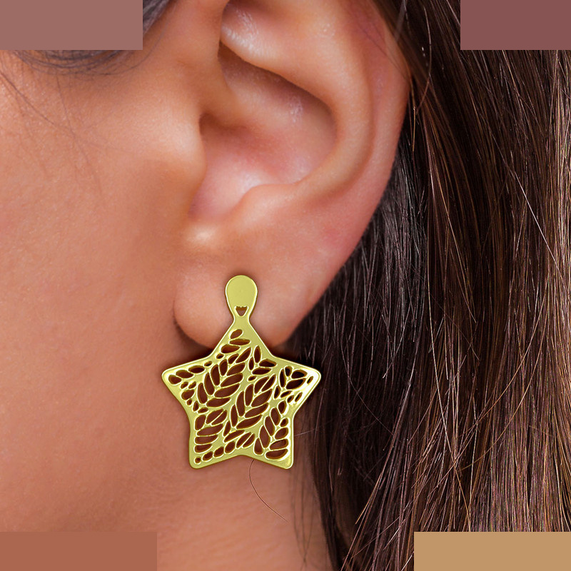 گوشواره طلا 18 عیار زنانه مدوپد مدل ستاره کد GA1-11406 گوشواره طلا 18 عیار زنانه مدوپد مدل ستاره کد GA1-11406