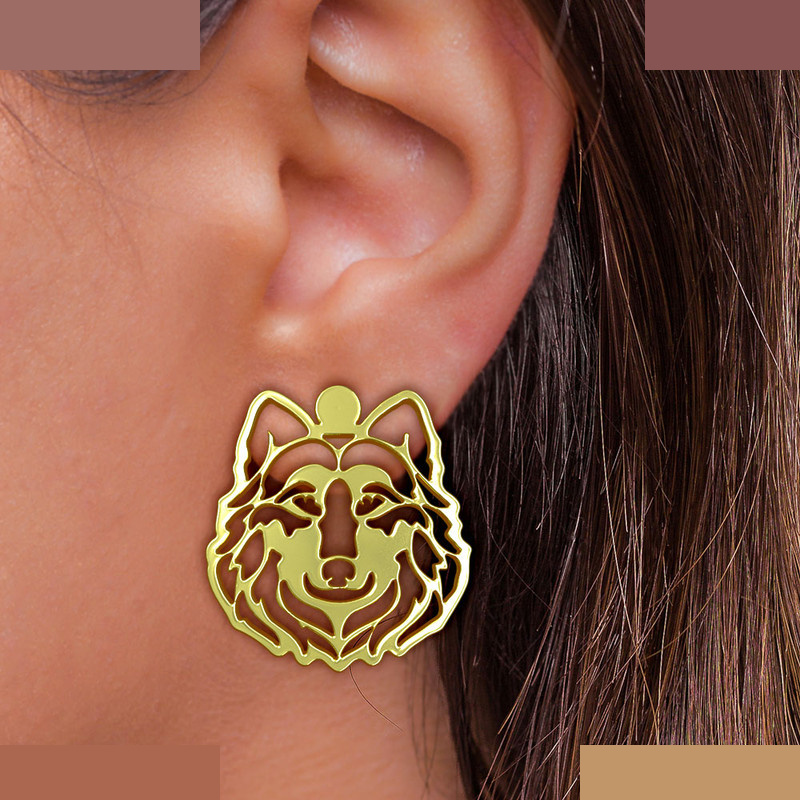 گوشواره طلا 18 عیار زنانه مدوپد مدل گرگ کد GA1-11422 گوشواره طلا 18 عیار زنانه مدوپد مدل گرگ کد GA1-11422