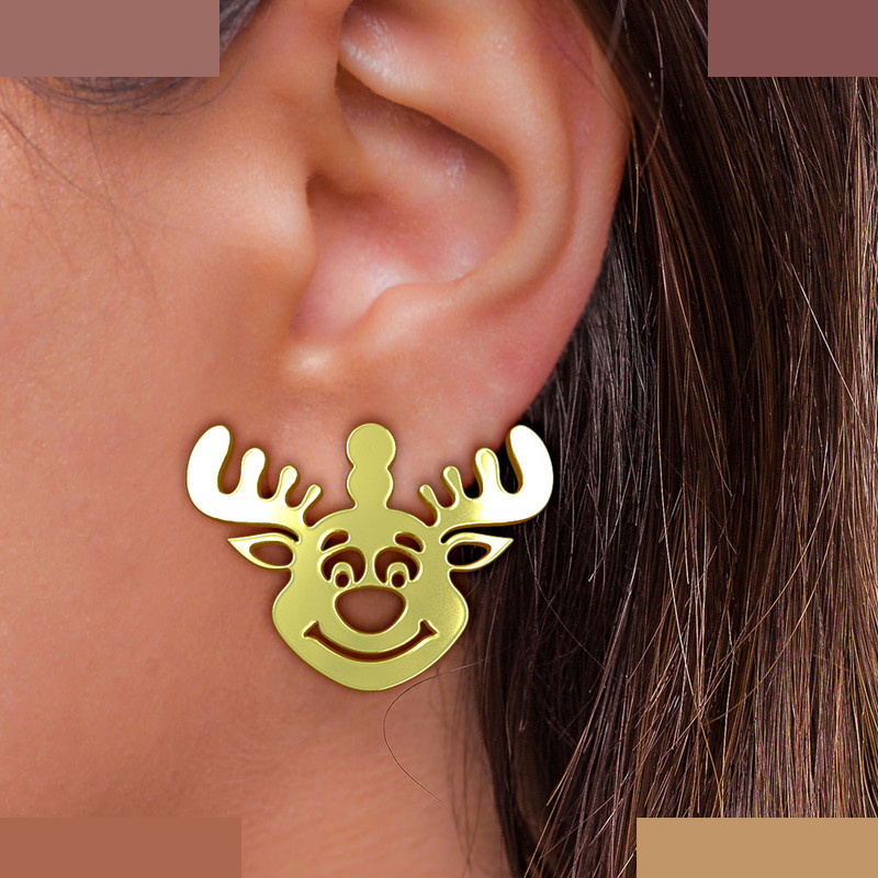 گوشواره طلا 18 عیار زنانه مدوپد مدل گوزن کد GA1-11423 گوشواره طلا 18 عیار زنانه مدوپد مدل گوزن کد GA1-11423