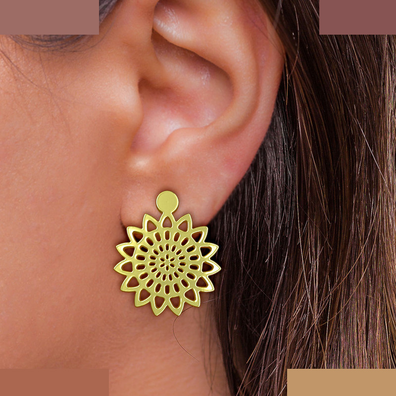 گوشواره طلا 18 عیار زنانه مدوپد مدل گل کد GA1-11440 گوشواره طلا 18 عیار زنانه مدوپد مدل گل کد GA1-11440