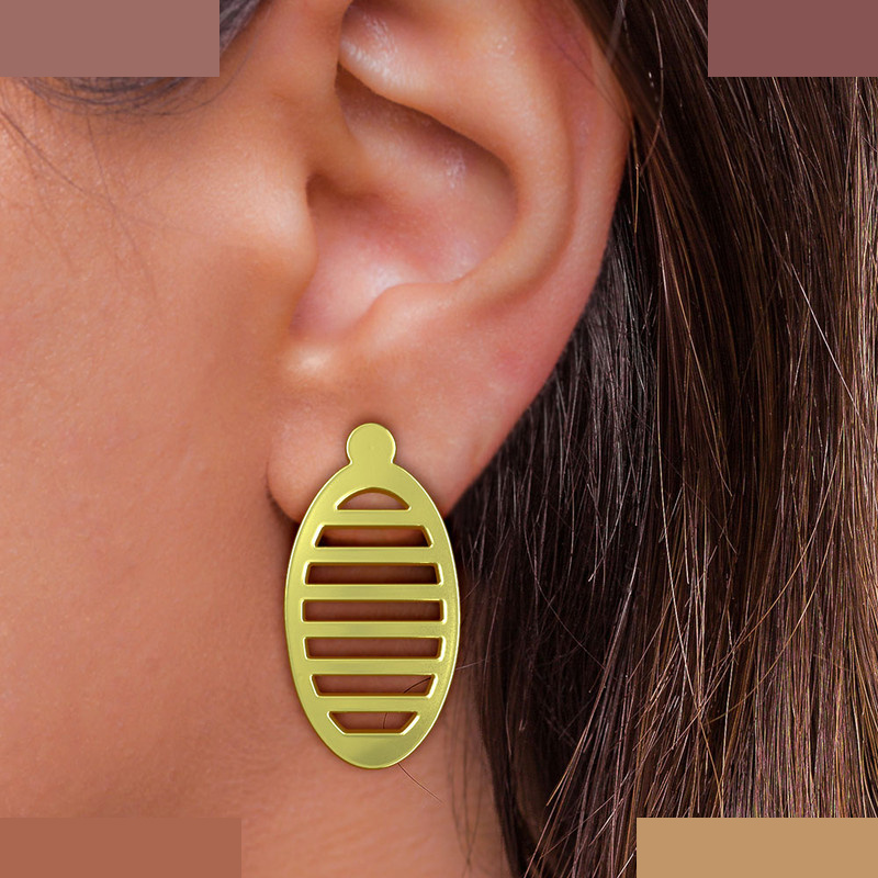 گوشواره طلا 18 عیار زنانه مدوپد مدل بیضی کد GA1-11488 گوشواره طلا 18 عیار زنانه مدوپد مدل بیضی کد GA1-11488