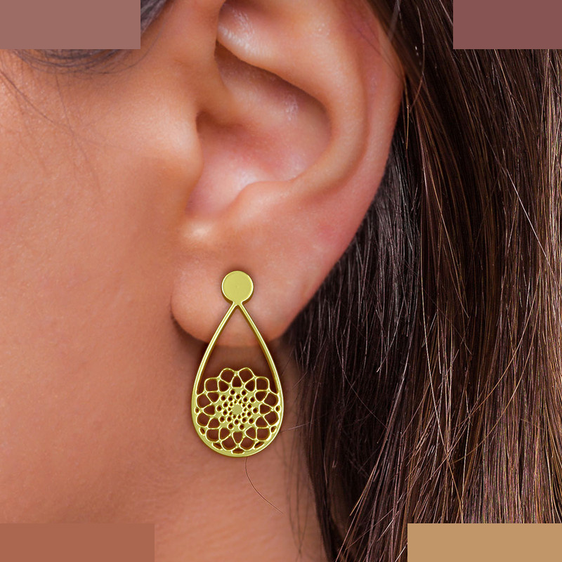 گوشواره طلا 18 عیار زنانه مدوپد مدل گل کد GA1-11512 گوشواره طلا 18 عیار زنانه مدوپد مدل گل کد GA1-11512