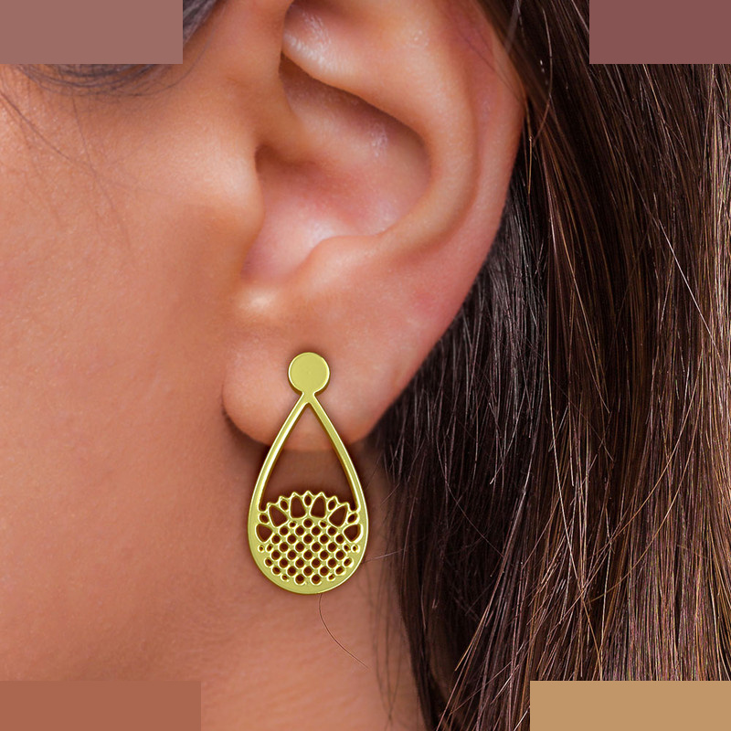 گوشواره طلا 18 عیار زنانه مدوپد مدل گل کد GA1-11513 گوشواره طلا 18 عیار زنانه مدوپد مدل گل کد GA1-11513