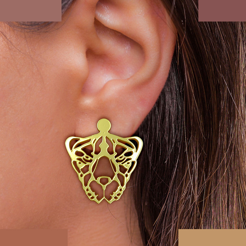 گوشواره طلا 18 عیار زنانه مدوپد مدل ببر کد GA1-11664 گوشواره طلا 18 عیار زنانه مدوپد مدل ببر کد GA1-11664