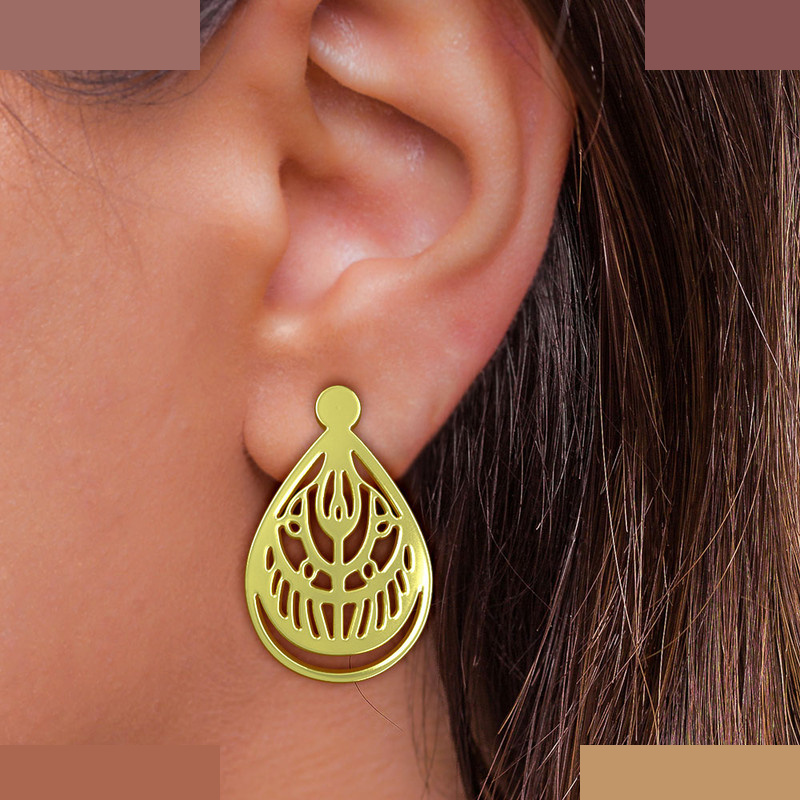 گوشواره طلا 18 عیار زنانه مدوپد مدل اشک کد GA1-11666 گوشواره طلا 18 عیار زنانه مدوپد مدل اشک کد GA1-11666