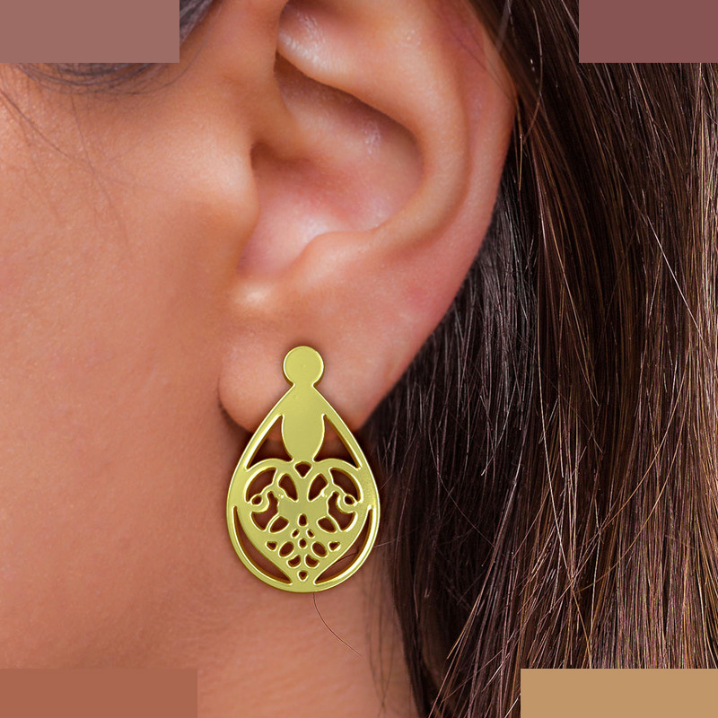 گوشواره طلا 18 عیار زنانه مدوپد مدل قلب کد GA1-11685 گوشواره طلا 18 عیار زنانه مدوپد مدل قلب کد GA1-11685