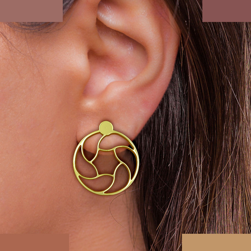 گوشواره طلا 18 عیار زنانه مدوپد مدل دایره کد GA1-11851 گوشواره طلا 18 عیار زنانه مدوپد مدل دایره کد GA1-11851