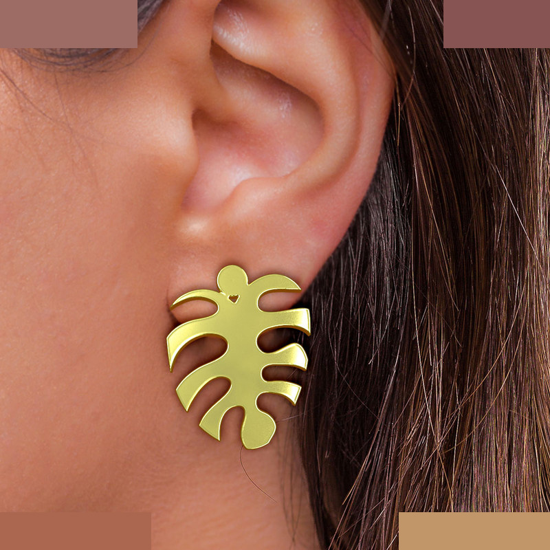 گوشواره طلا 18 عیار زنانه مدوپد مدل برگ کد GA1-12142 گوشواره طلا 18 عیار زنانه مدوپد مدل برگ کد GA1-12142