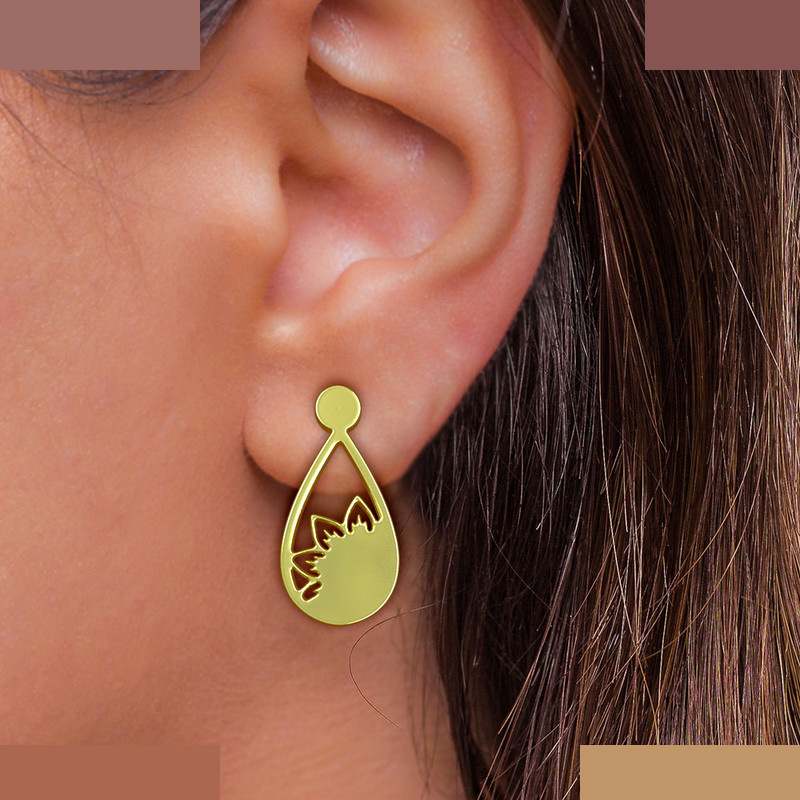 گوشواره طلا 18 عیار زنانه مدوپد مدل گل کد GA1-12153 گوشواره طلا 18 عیار زنانه مدوپد مدل گل کد GA1-12153