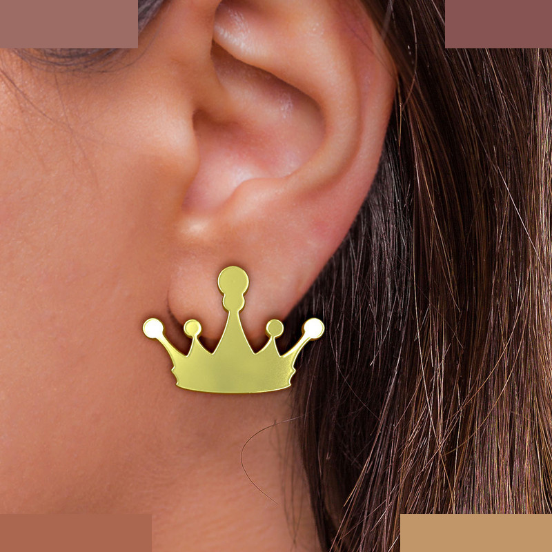 گوشواره طلا 18 عیار زنانه مدوپد مدل تاج کد GA1-12321 گوشواره طلا 18 عیار زنانه مدوپد مدل تاج کد GA1-12321