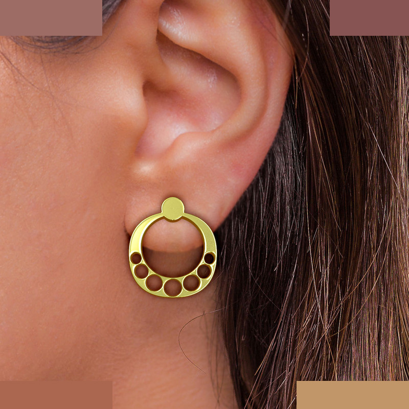 گوشواره طلا 18 عیار زنانه مدوپد مدل دایره کد GA1-12332 گوشواره طلا 18 عیار زنانه مدوپد مدل دایره کد GA1-12332