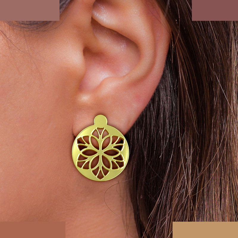 گوشواره طلا 18 عیار زنانه مدوپد مدل گل کد GA1-12426 گوشواره طلا 18 عیار زنانه مدوپد مدل گل کد GA1-12426