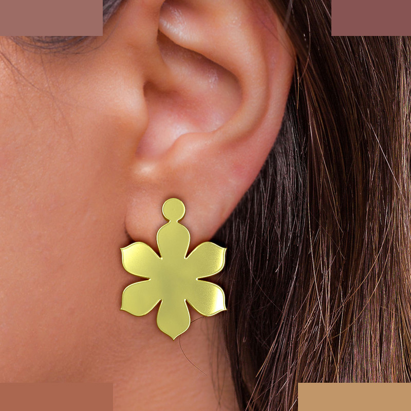 گوشواره طلا 18 عیار زنانه مدوپد مدل گل کد GA1-12438 گوشواره طلا 18 عیار زنانه مدوپد مدل گل کد GA1-12438