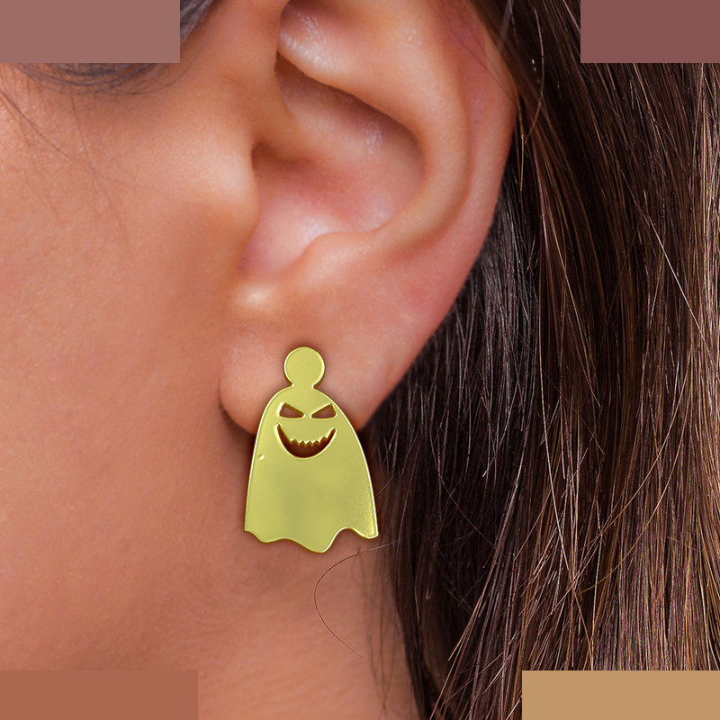 گوشواره طلا 18 عیار زنانه مدوپد مدل روح کد GA1-12504