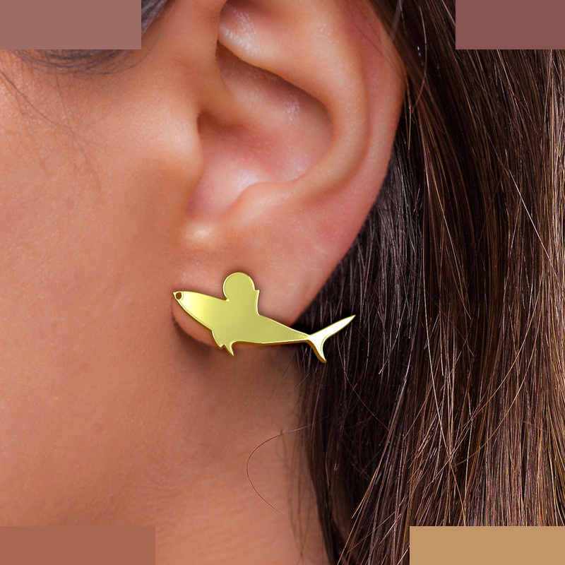 گوشواره طلا 18 عیار زنانه مدوپد مدل کوسه کد GA1-12507 گوشواره طلا 18 عیار زنانه مدوپد مدل کوسه کد GA1-12507