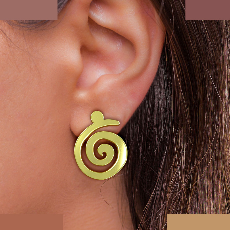 گوشواره طلا 18 عیار زنانه مدوپد مدل مارپیچ کد GA1-12607 گوشواره طلا 18 عیار زنانه مدوپد مدل مارپیچ کد GA1-12607