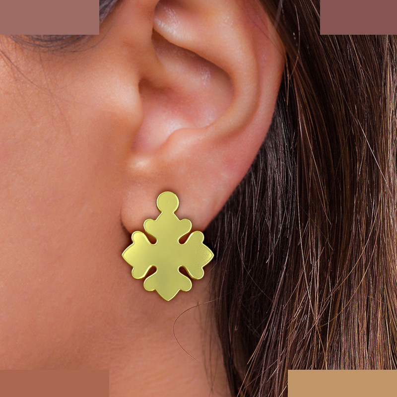 گوشواره طلا 18 عیار زنانه مدوپد مدل برگ کد GA1-12965 گوشواره طلا 18 عیار زنانه مدوپد مدل برگ کد GA1-12965