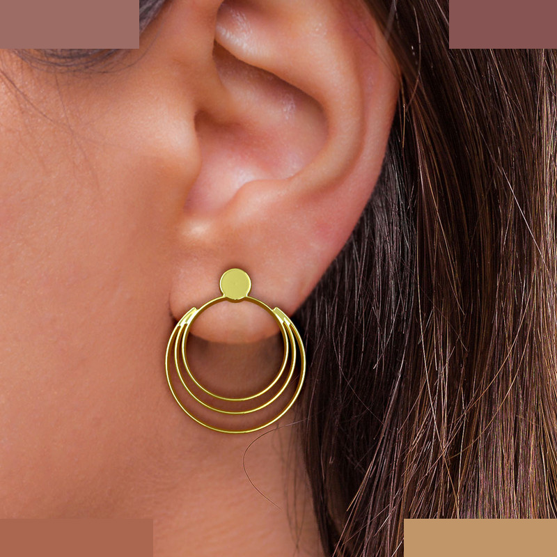 گوشواره طلا 18 عیار زنانه مدوپد مدل دایره کد GA1-12987 گوشواره طلا 18 عیار زنانه مدوپد مدل دایره کد GA1-12987