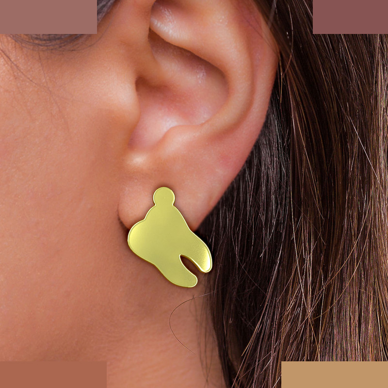 گوشواره طلا 18 عیار زنانه مدوپد مدل بی نهایت کد GA1-12993 گوشواره طلا 18 عیار زنانه مدوپد مدل بی نهایت کد GA1-12993