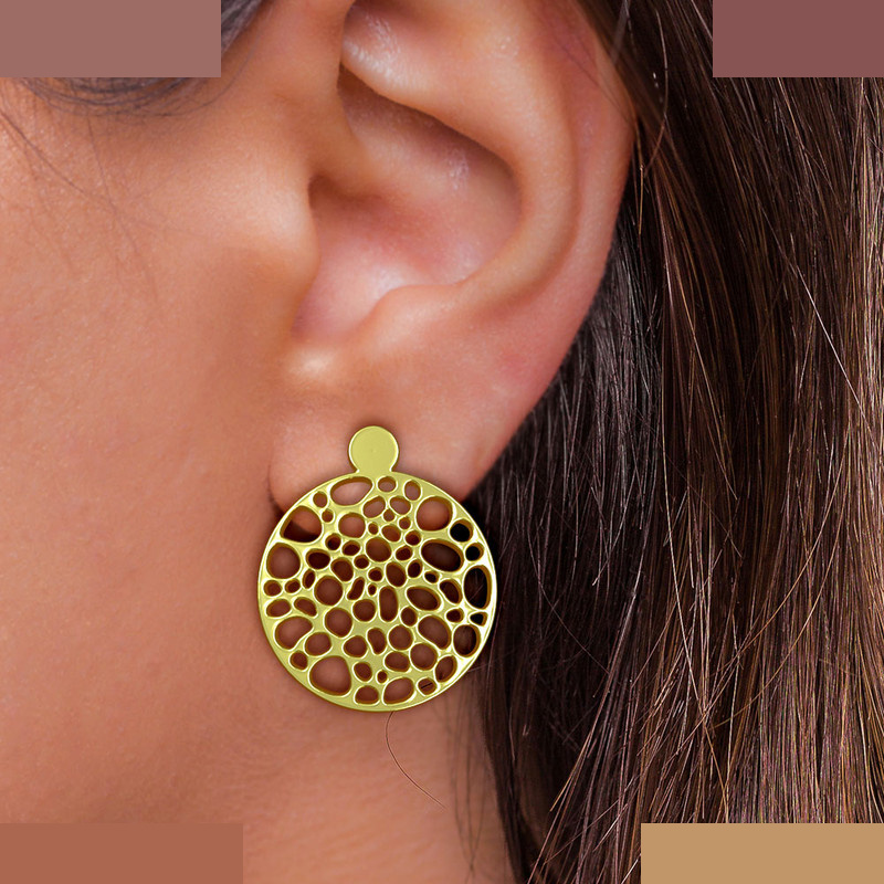 گوشواره طلا 18 عیار زنانه مدوپد مدل دایره کد GA1-13017 گوشواره طلا 18 عیار زنانه مدوپد مدل دایره کد GA1-13017