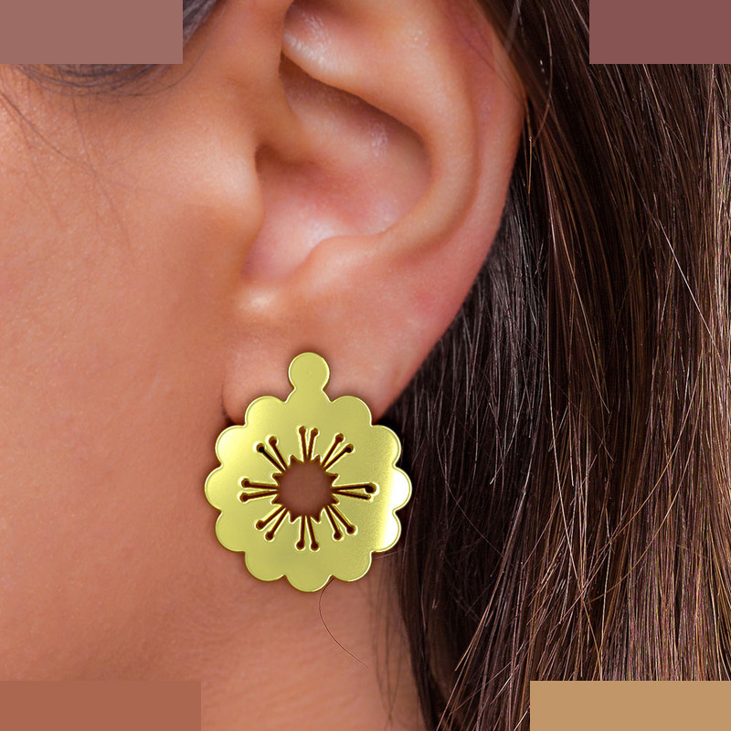 گوشواره طلا 18 عیار زنانه مدوپد مدل گل کد GA1-13065 گوشواره طلا 18 عیار زنانه مدوپد مدل گل کد GA1-13065