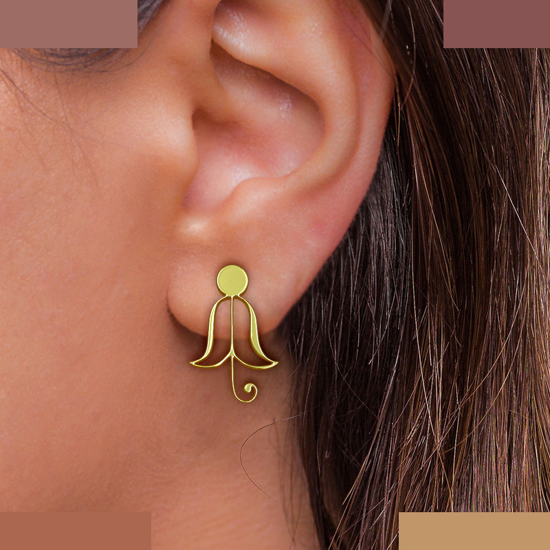 گوشواره طلا 18 عیار زنانه مدوپد مدل گل کد GA1-13069 گوشواره طلا 18 عیار زنانه مدوپد مدل گل کد GA1-13069