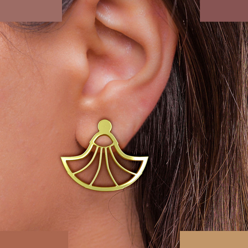 گوشواره طلا 18 عیار زنانه مدوپد مدل هندسی کد GA1-13106 گوشواره طلا 18 عیار زنانه مدوپد مدل هندسی کد GA1-13106