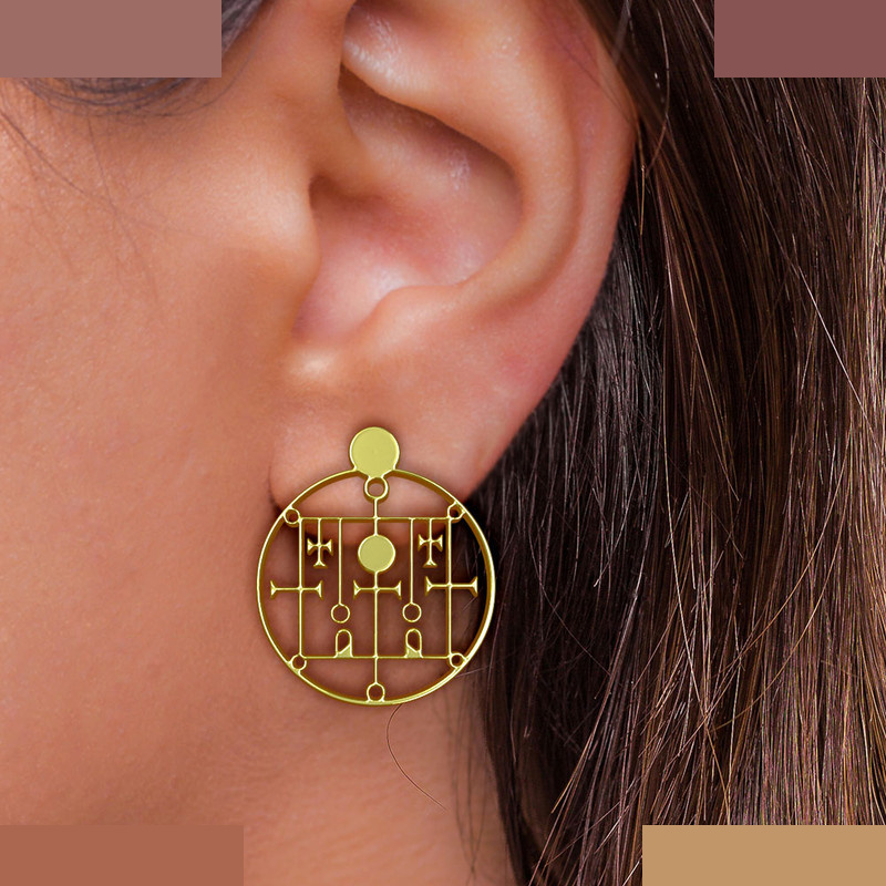 گوشواره طلا 18 عیار زنانه مدوپد مدل هندسی کد GA1-13113 گوشواره طلا 18 عیار زنانه مدوپد مدل هندسی کد GA1-13113